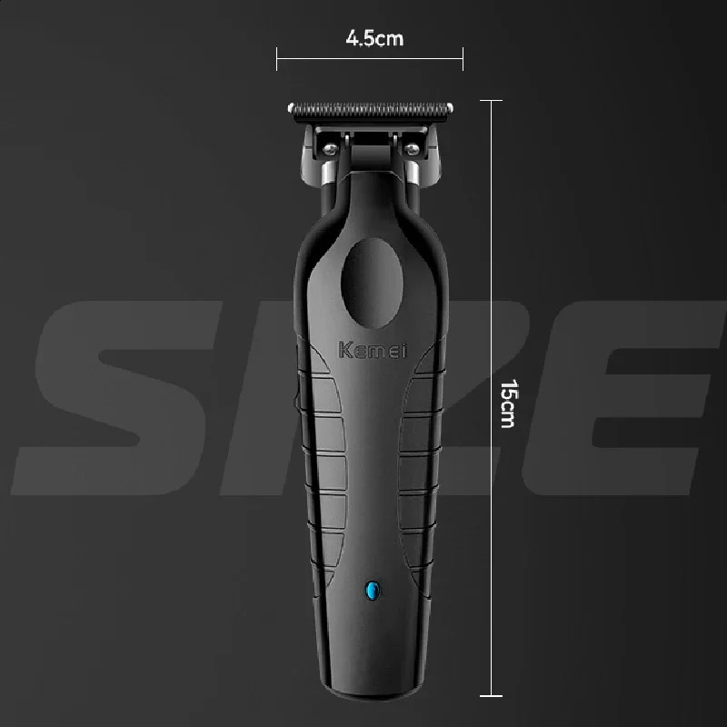 Kemei Zero blade Hair Trimmer Professional Beard Trimmer For Men Electric Clipper Rechargeable Hair Cutting Machine Barber Shop 241224