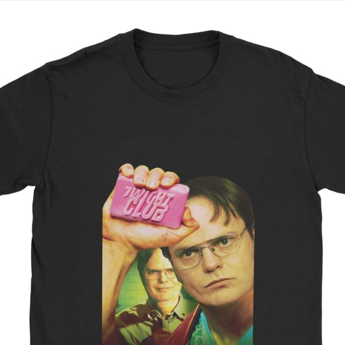 Dwight Club Office T-shirt Mens TV Drama Dwight Schroder Michael Large Mens Plain T-shirt W241223