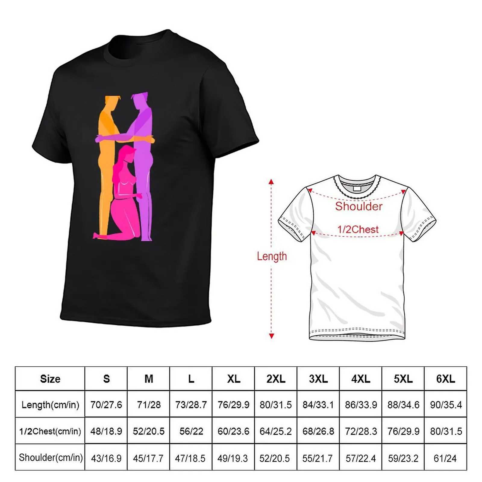 Three person T-shirt quick drying summer top solid color mens T-shirt W241223