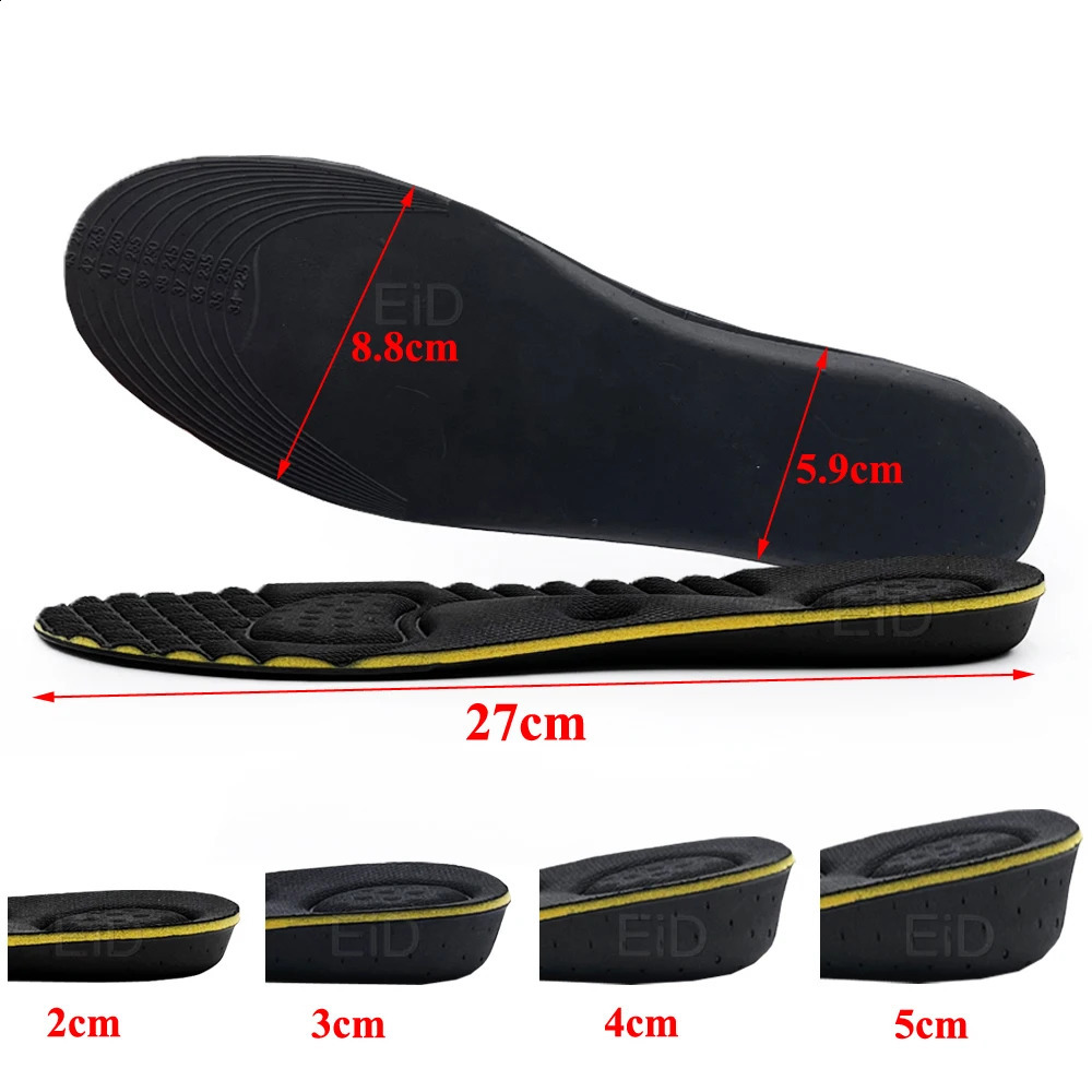 EiD Magnet massage Height increase insoles for women men 2/3/4/5 cm up invisiable arch support orthopedic insoles Heighten Lift 241224