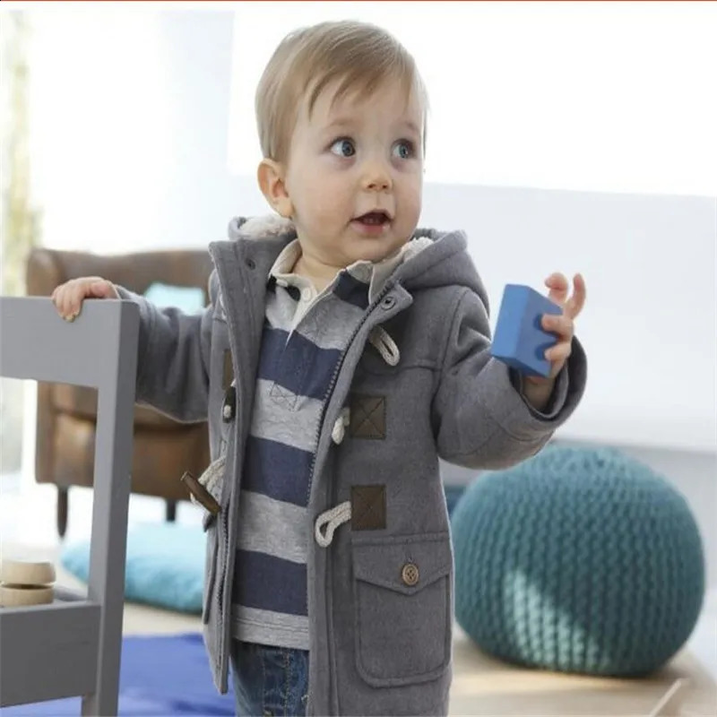 Baby Boys Jacket Coat Children Winter Hoodies Kids Outerwear Clothes Infant Warm Thick Overcoat Outwear Sweater Fur Foat Tops 241223