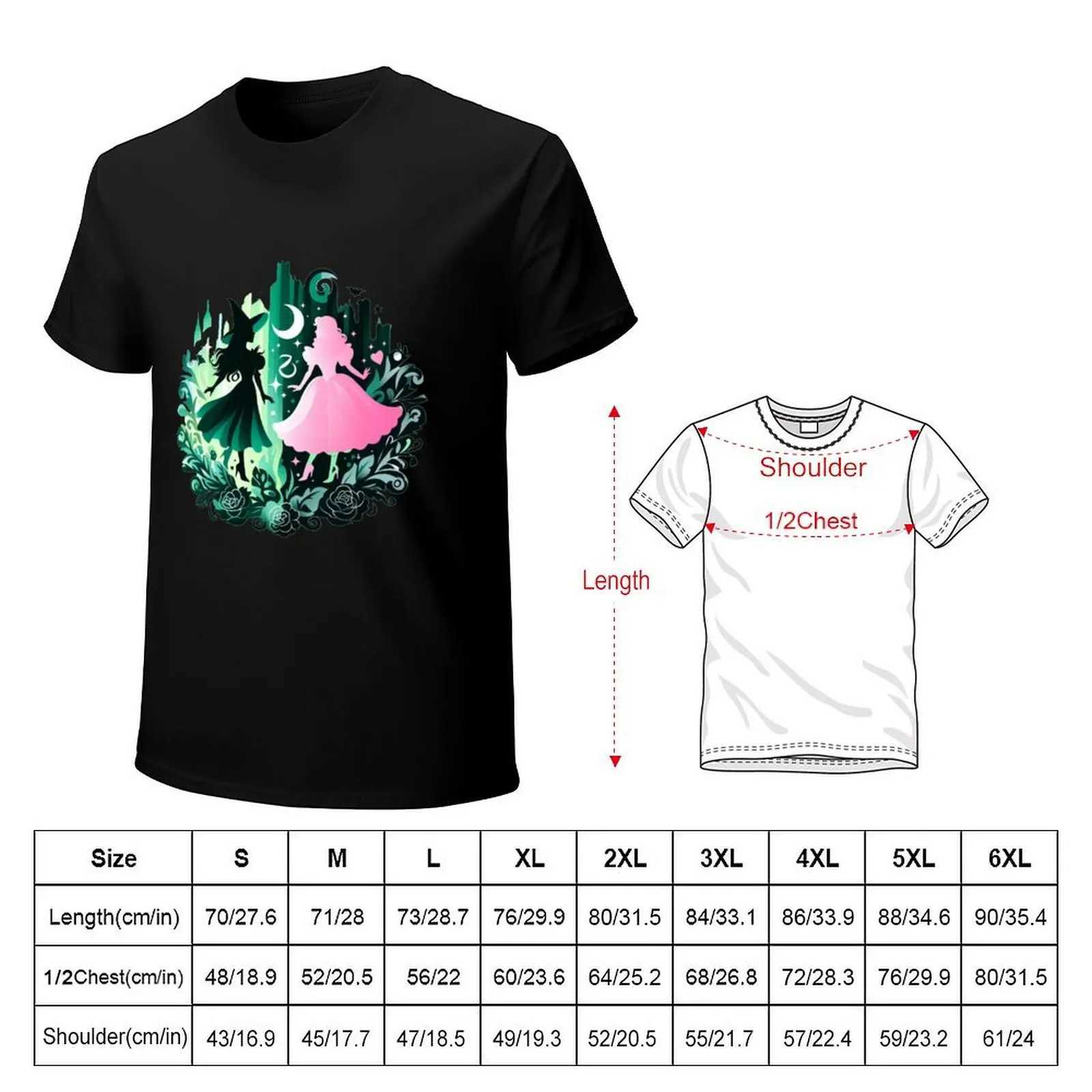 Elphaba Linda Wicked Music T-shirt Heavyweight Fast Drying Mens Solid Color T-shirt W241223