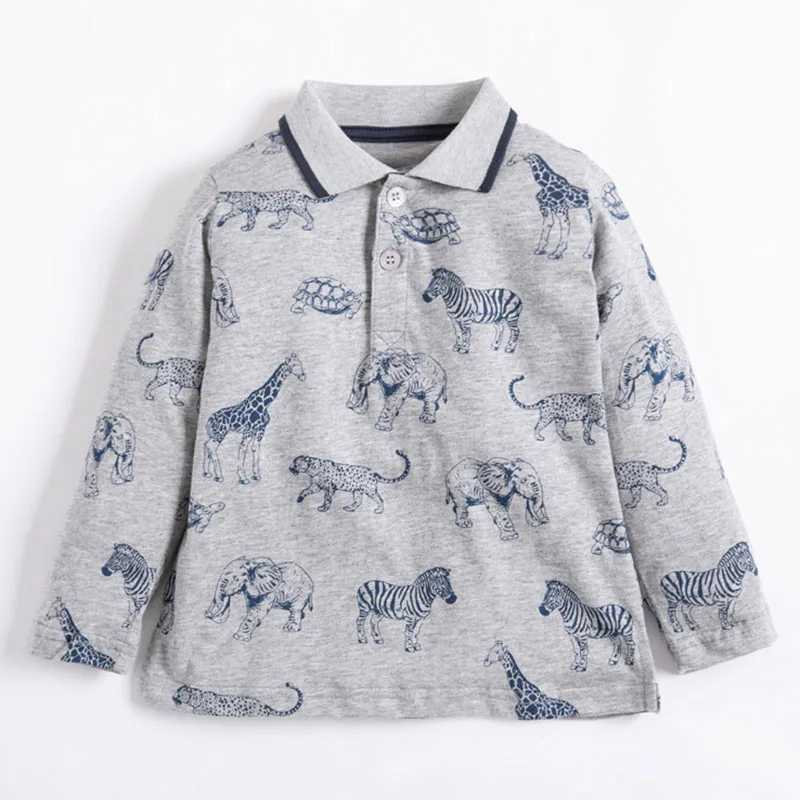 Baby polo shirt casual T-shirt boys shirt long sleeved childrens clothing brand 2022 knitted cotton baby clothing W241223