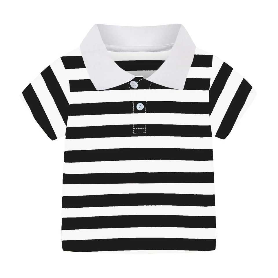 Mudkingdom boys polo shirt rainbow striped T-shirt girls summer T-shirt short sleeved school uniform collar top W241223