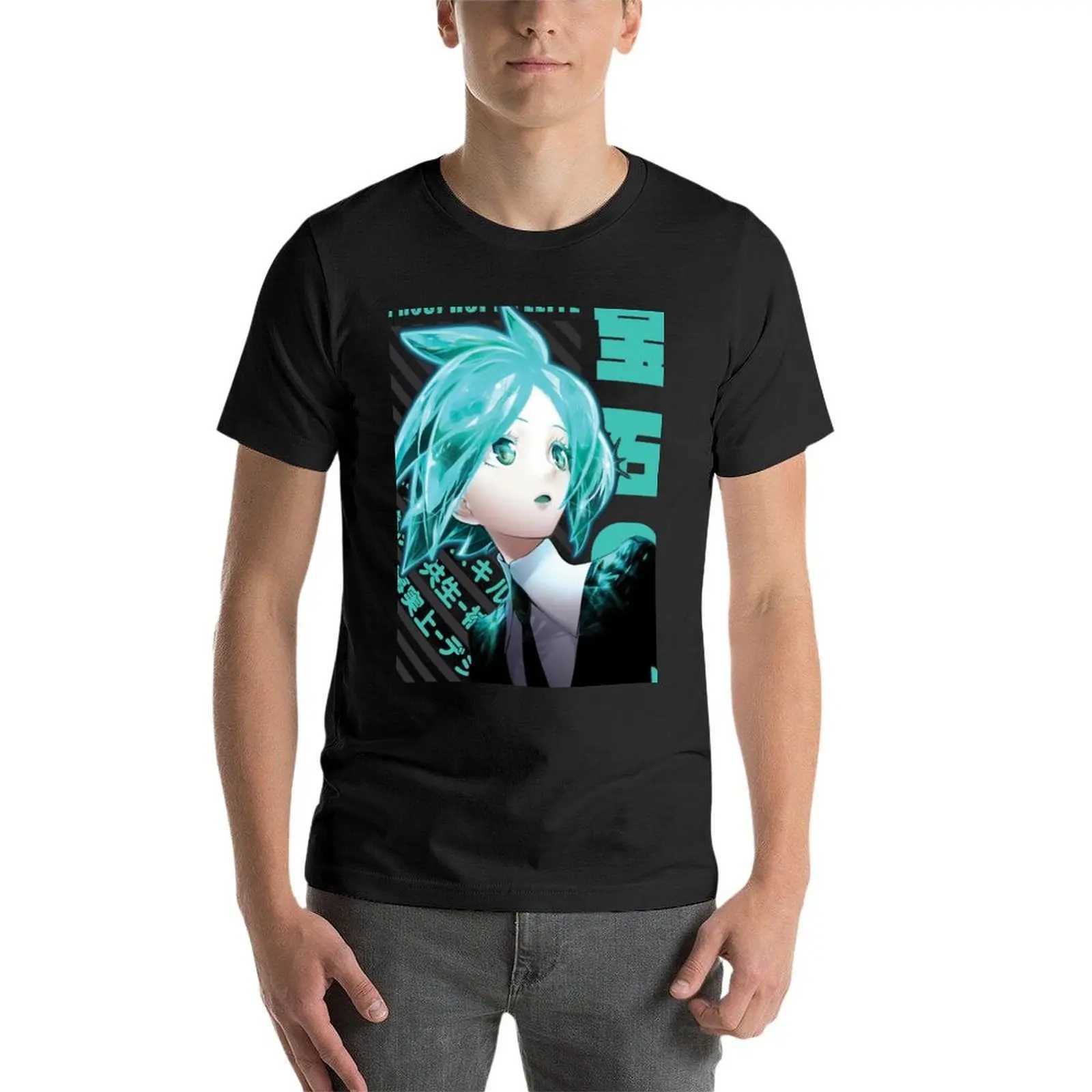 New Houseki no Kuni Silicon Phosphate T-shirt Black T-shirt W241223