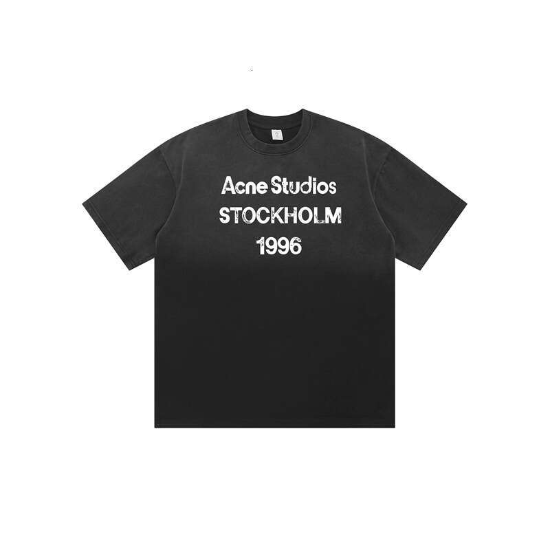 AC Faded Tee American fashion brand vintage letter printed loose short sleeved T-shirt