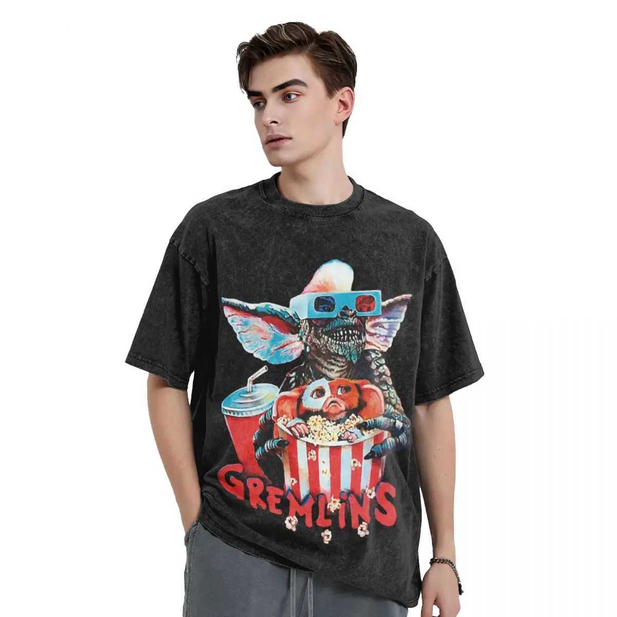 Gremlins t-shirt Kawaii clothing retro anime shirt fun t-shirt for men W241223