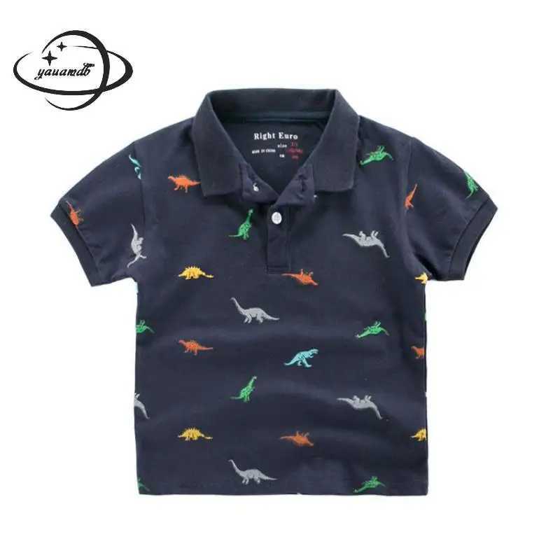 3-9Y Childrens Polo Shirt Summer Boys and Girls Top T-shirt Short Sleeve Breathable Cotton Soft Collar Childrens Clothing H25 W241223