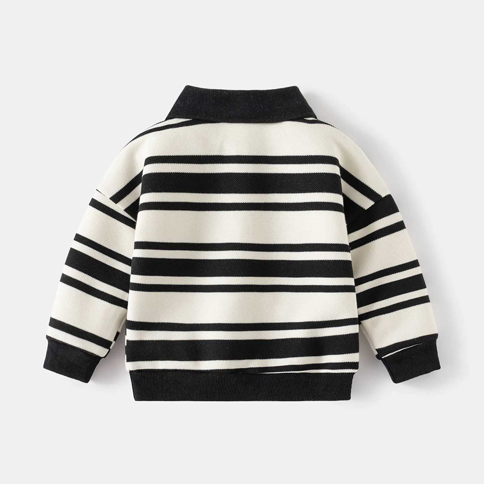 Boys collar long sleeved T-shirt top boys spring and autumn childrens casual polo shirt boys fashionable clothing W241223