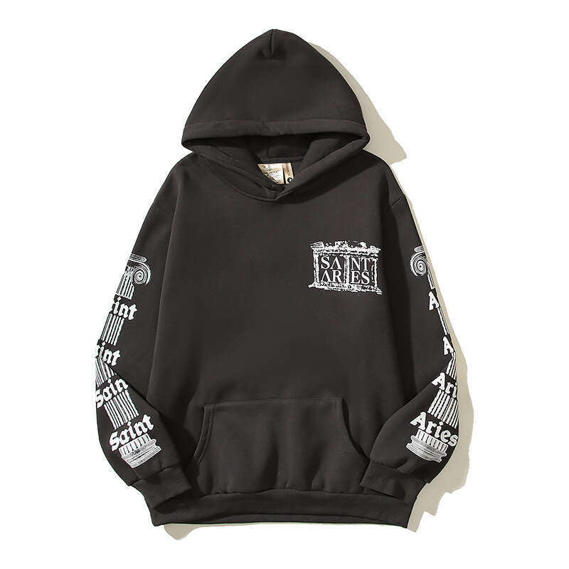 New Little Goat American High Street Vintage Loose Sport with Velvet Hoodie for Men and Women INS Trendy