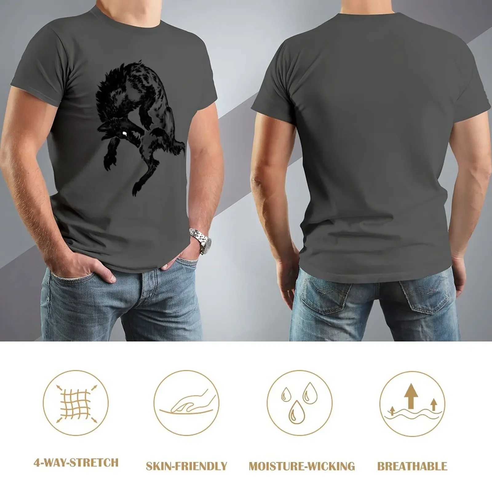 Hyena T-shirt Flat T-shirt Customized T-shirt Mens T-shirt Set W241223