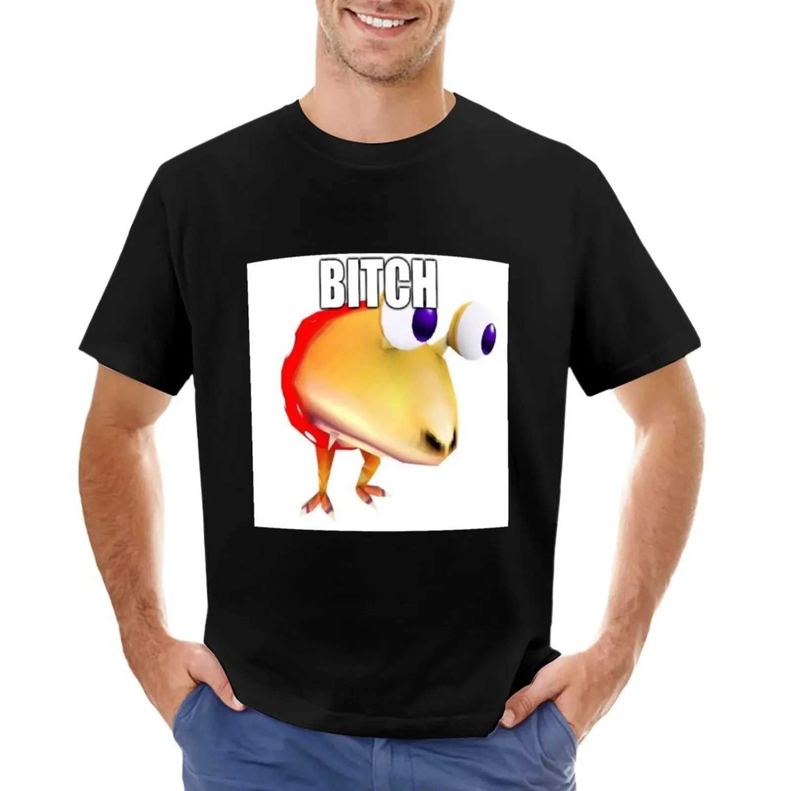 Plain t-shirt oversized t-shirt anime sweater mens B * TCH Pikmin 2 player battle meme t-shirt mens clothing W241223