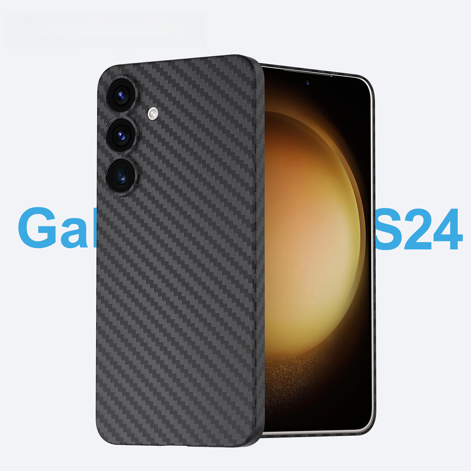 Carbon Fiber for S22 S23 S24 S25 Plus Ultra Frost Anti Finger Print Soft Tpu Shockproof Phone Case