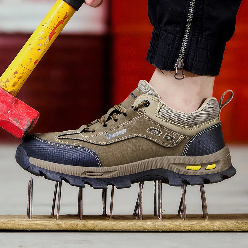 Work safety shoes mens safety boots shock resistant perforated work shoes sports shoes mens work boots durable 10kV 241223