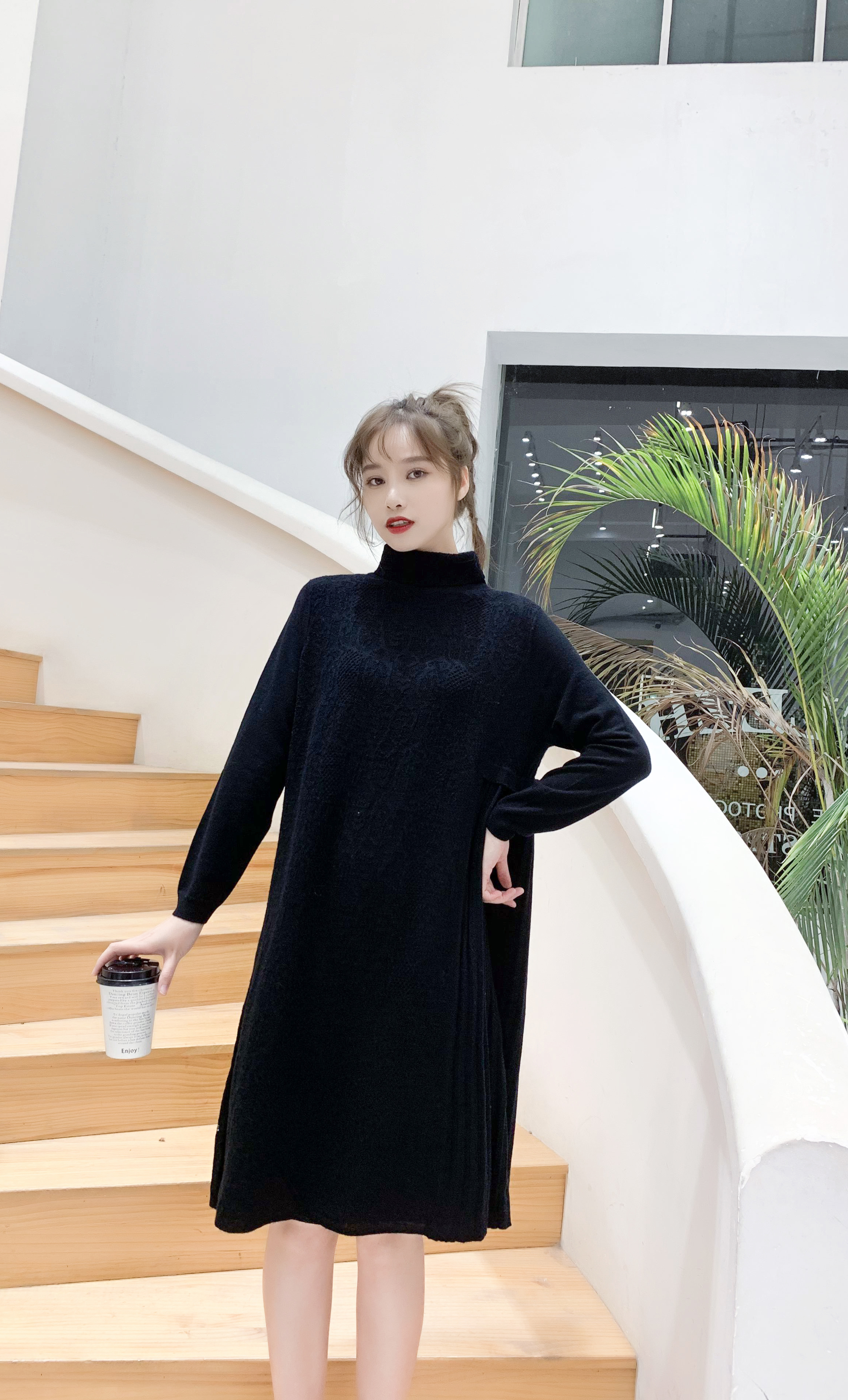 Women's Slim Fit Wool Sweater - Stylish Autumn & Winter Interior Top with High-End Feel