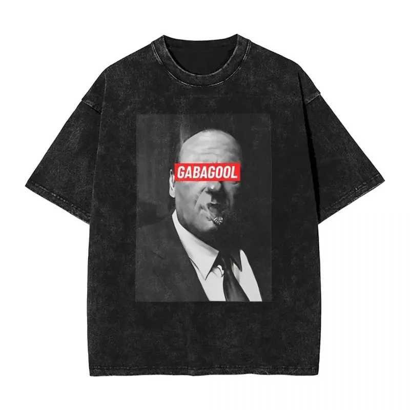 Super Large Washed T-shirt Tony Soprano Boots Simple T-shirt Popular Mens Summer T-shirt Y2K Retro Casual Top W241223