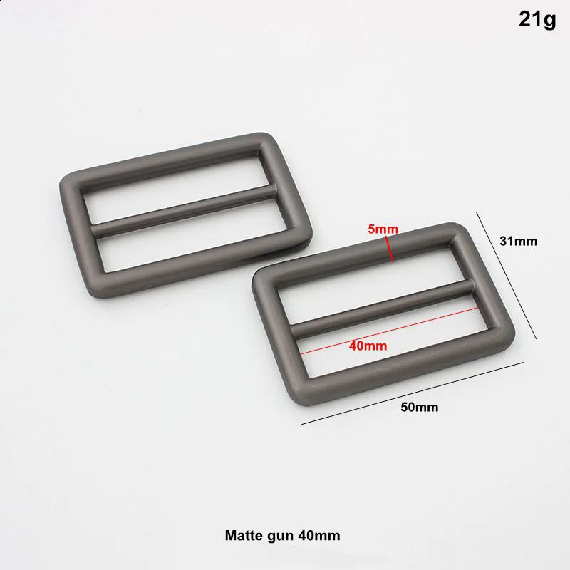 20-100pcs 5 sizes 19-26-32-40-50mm matte gun buckle shoulder strap leather bag shoulder strap adjustable three glue buckle accessory 241223
