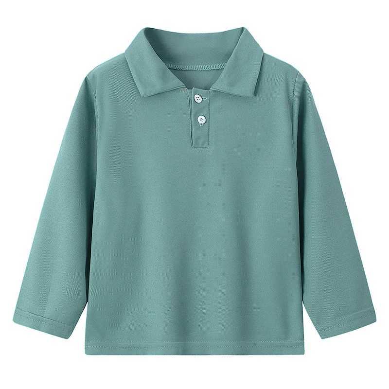 2025 New 3-Piece Childrens Solid Color Simple Fashion Polo Shirt Boys Casual Clown Long Sleeve Shirt Brothers Parents Children W241223