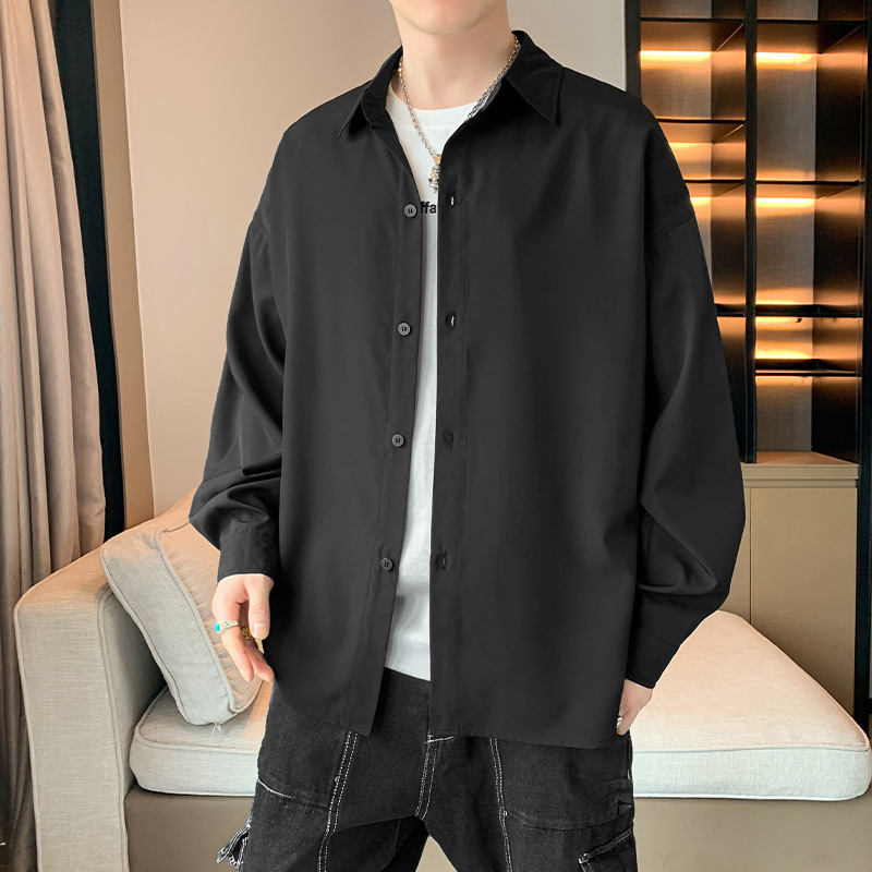 G4435 Sweatshirt Men's Fashion Brand Waffle Fake Two-piece 2024 Autumn New Long-sleeved T-shirt