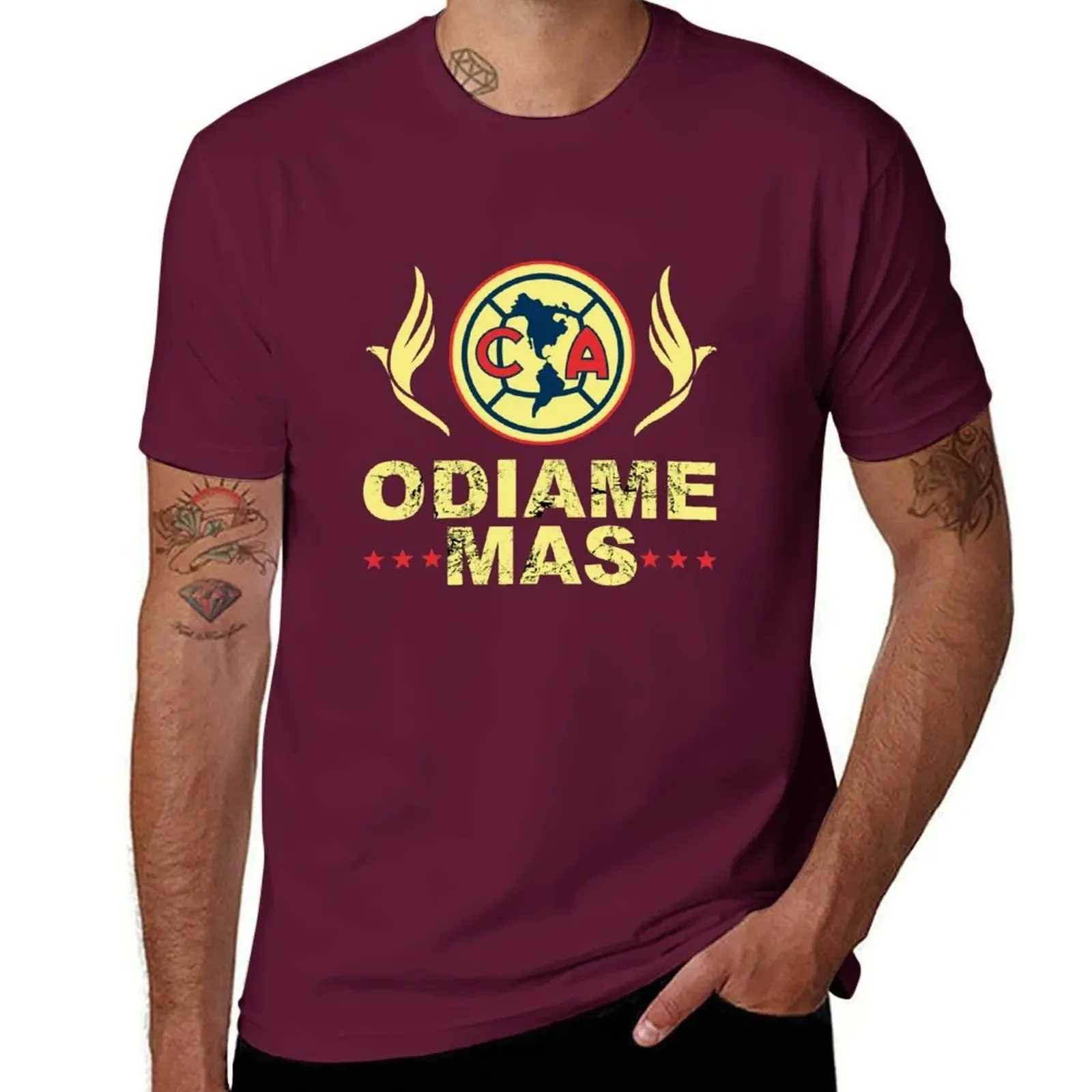 Las Aguilas De Club America ODiame Mas Mexico Football Team Gifts for the Family Mens sportswear mens plain T-shirt W241223