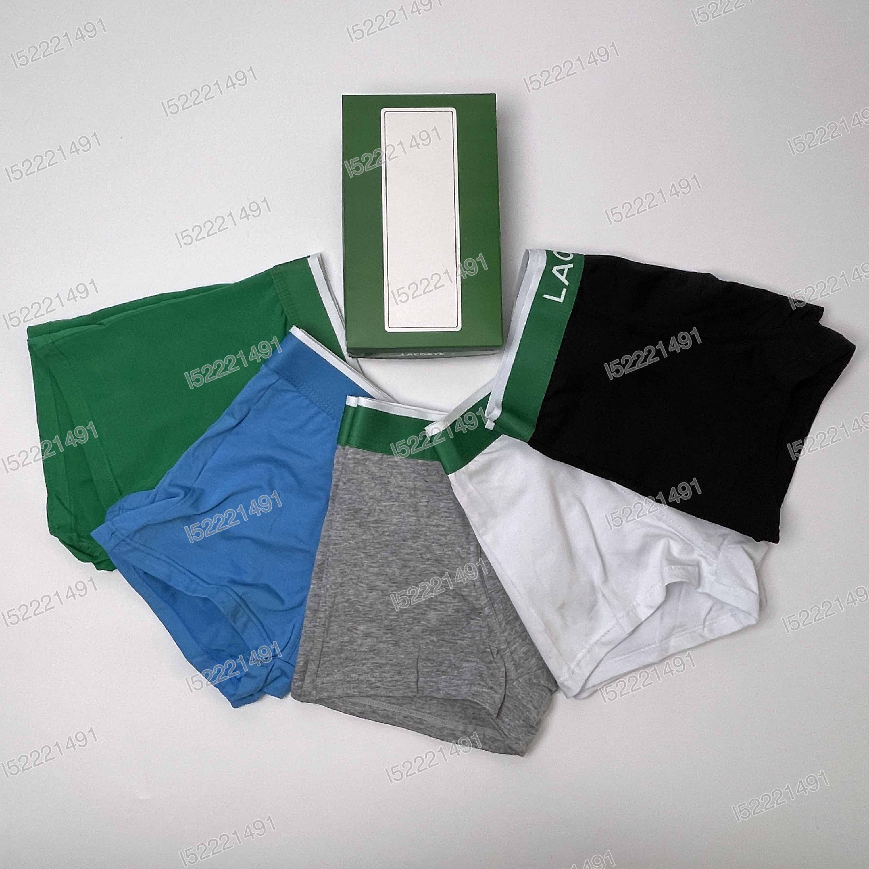 3 pieces solid color men's underwear student youth trend new fashion breathable brand boxer briefs