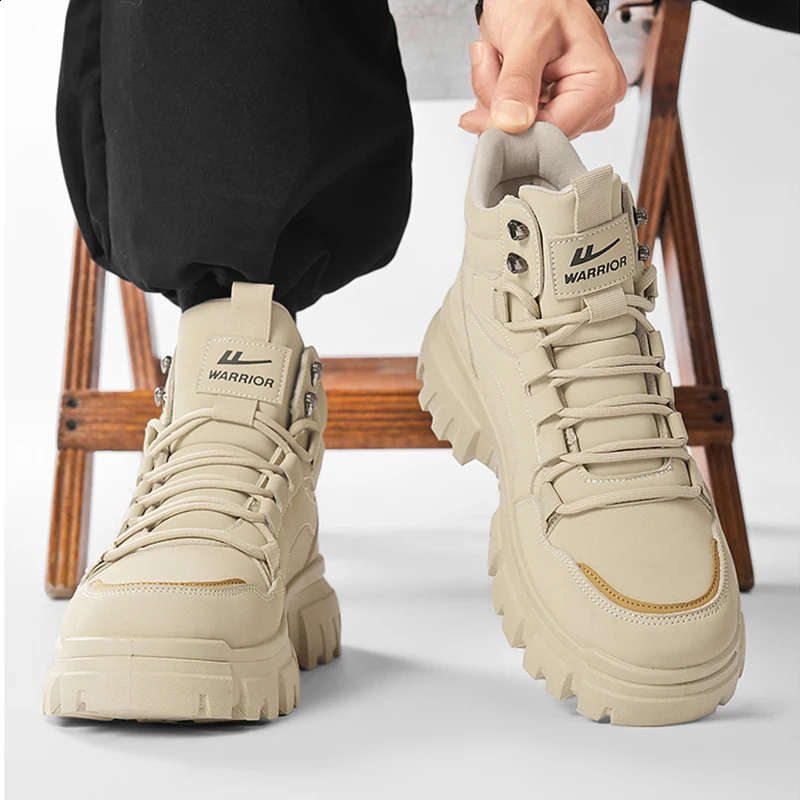 Warrior Original mens boots winter top platform mens safety shoes outdoor sports work clothes casual leather boots 241223