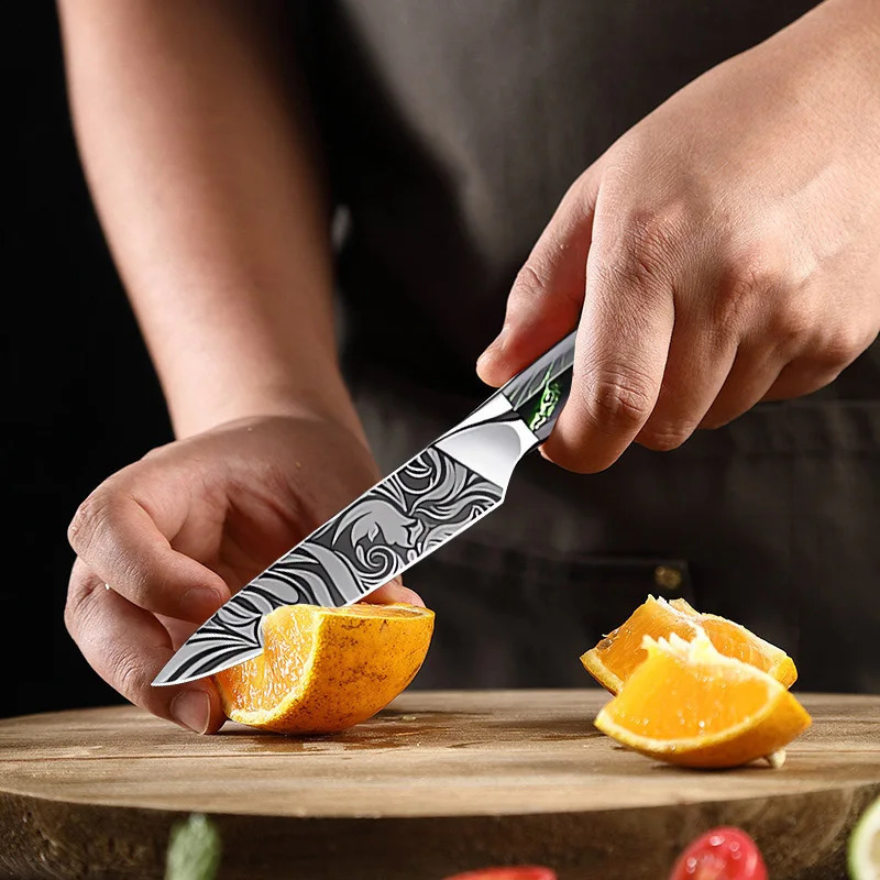 Kitchen knife stainless steel chef slicing practical knife super sharp Santoku breadcrumbs grinding knife resin handle cooking tool 241224