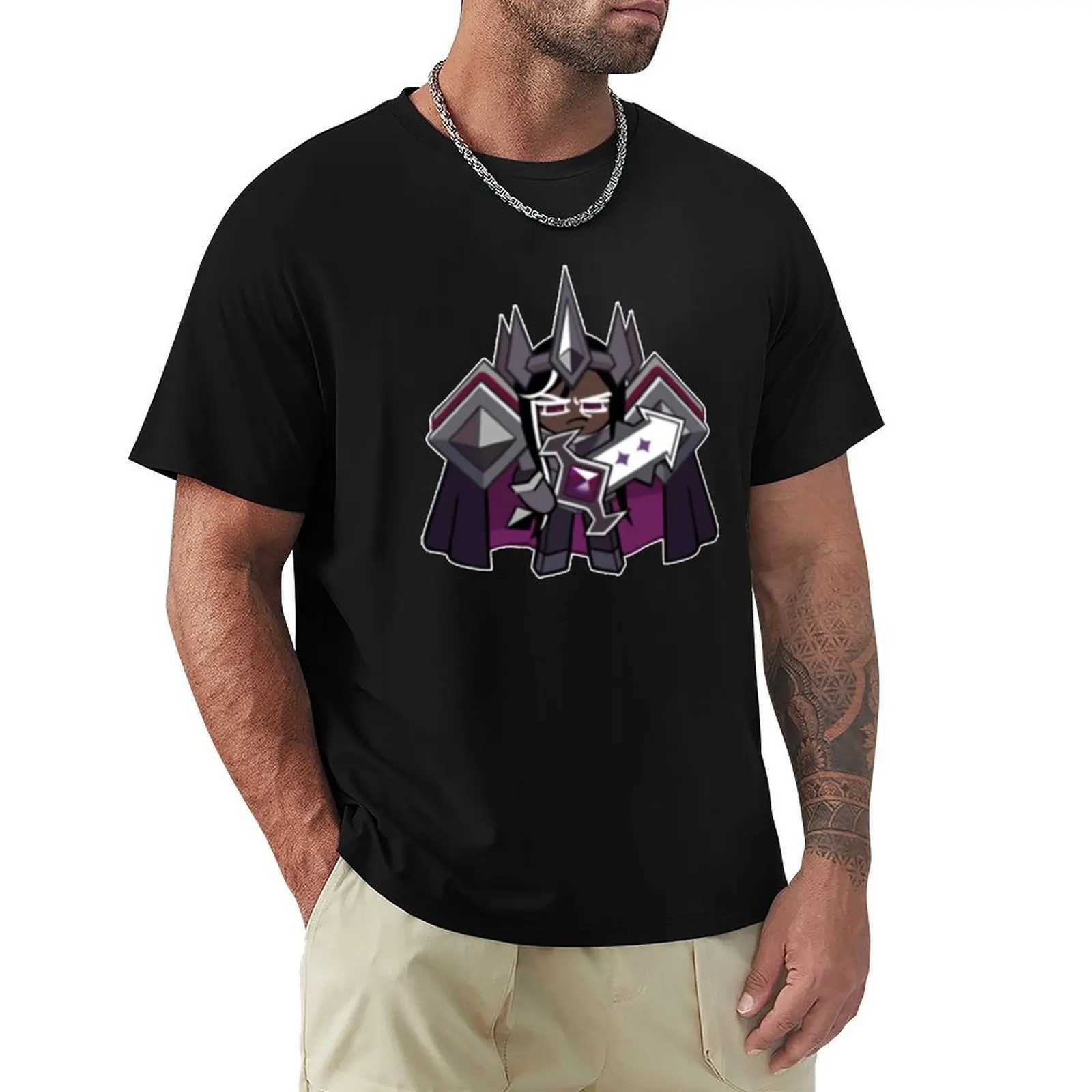 Black cocoa cookies! Cookie Run Kingdom Retro T-shirt Sublime Mens Solid Color Fun Mens Wear W241223