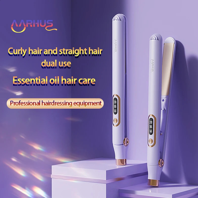 Womens Hair Curler Straightener 2 In 1 Professional Negative Ion Essential Oil Maintenance Beauty And Health Styling Tool 241224