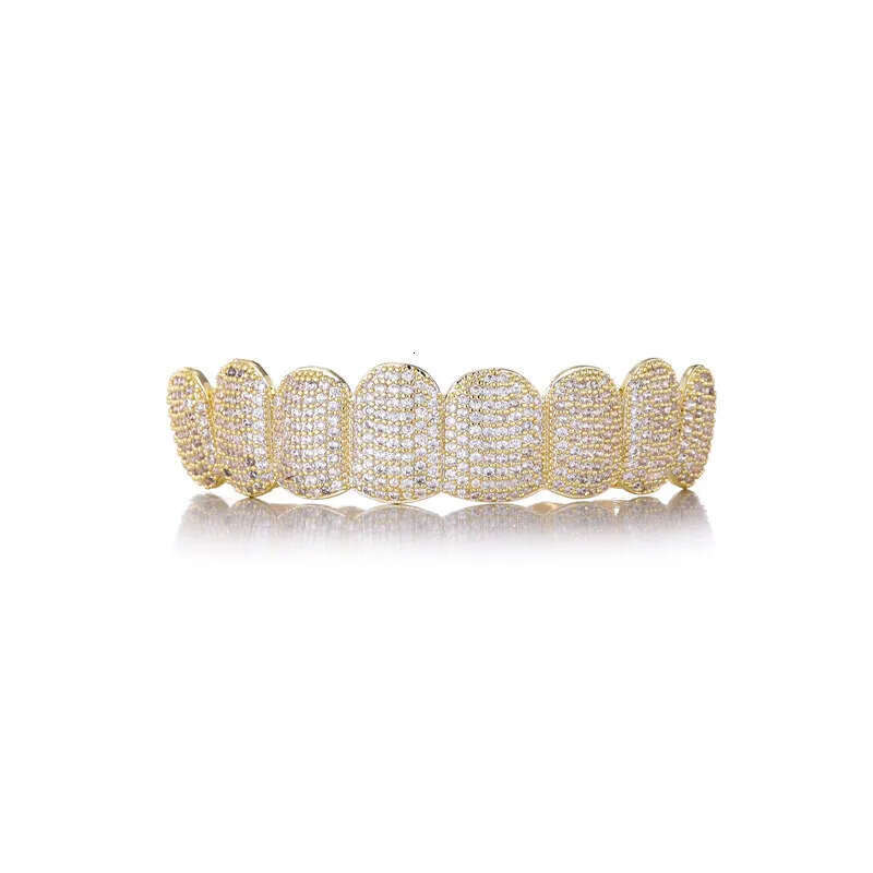 Exclusive customization Moissanite Teeth Grillz iced out Hop Sier decorative braces Real Dia Bg Tooth Grills For Men