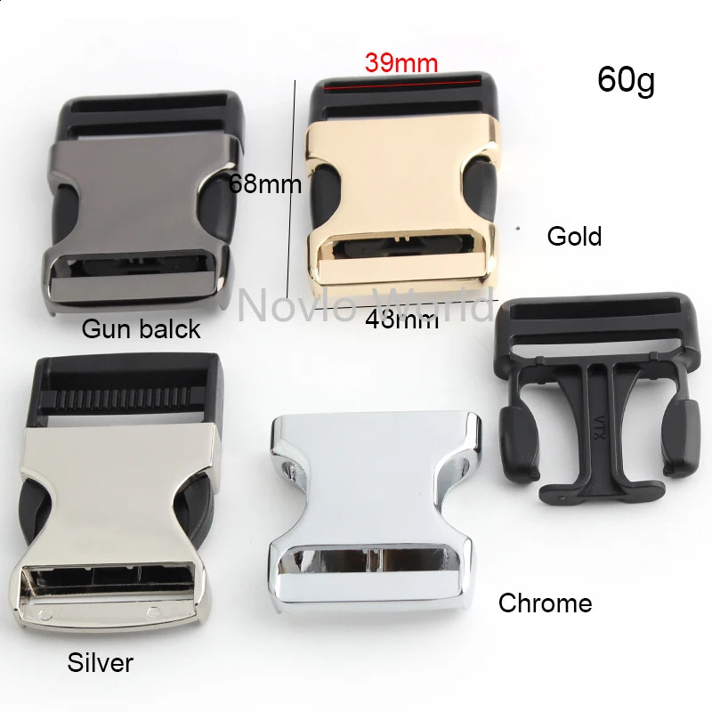 20-100 pieces of 4-color 68 * 39mm metal backpack with buckle and side release buckle for backpack strap and leather craftsmanship DIY 241223