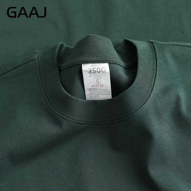 High quality 100% pure cotton mens T-shirt short sleeved plain heavy top solid ultra-fine T-shirt for women high-quality hip-hop clothing W241223
