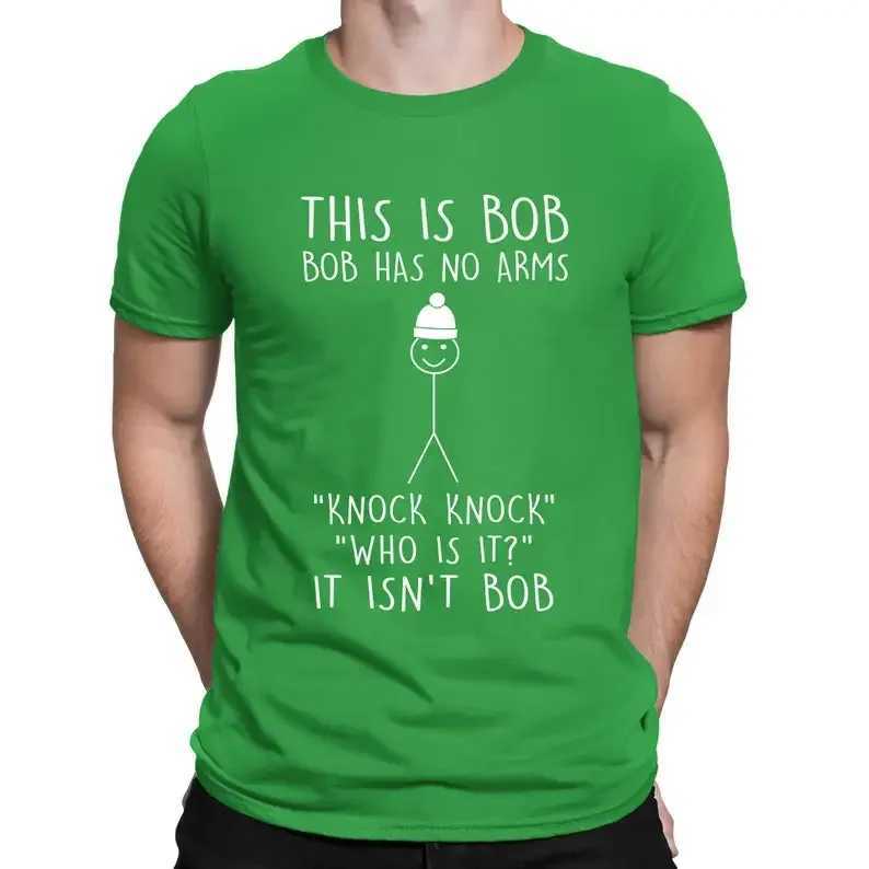 This is Bobs Armless Knock Stick Man Joke Fun T-shirt for Men and Women and XS-XXXL Size Retro Graphic Jacket Simple T-shirt W241223