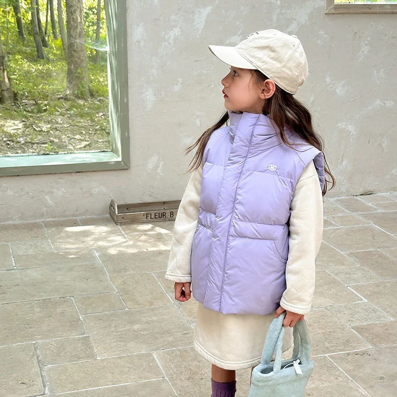 Korean Winter Toddler Boy Waistcoat Turtleneck Thick Warm Children Boy Vest Loose Casual Infant Baby Boy Sleeveless Down Jackets 241223
