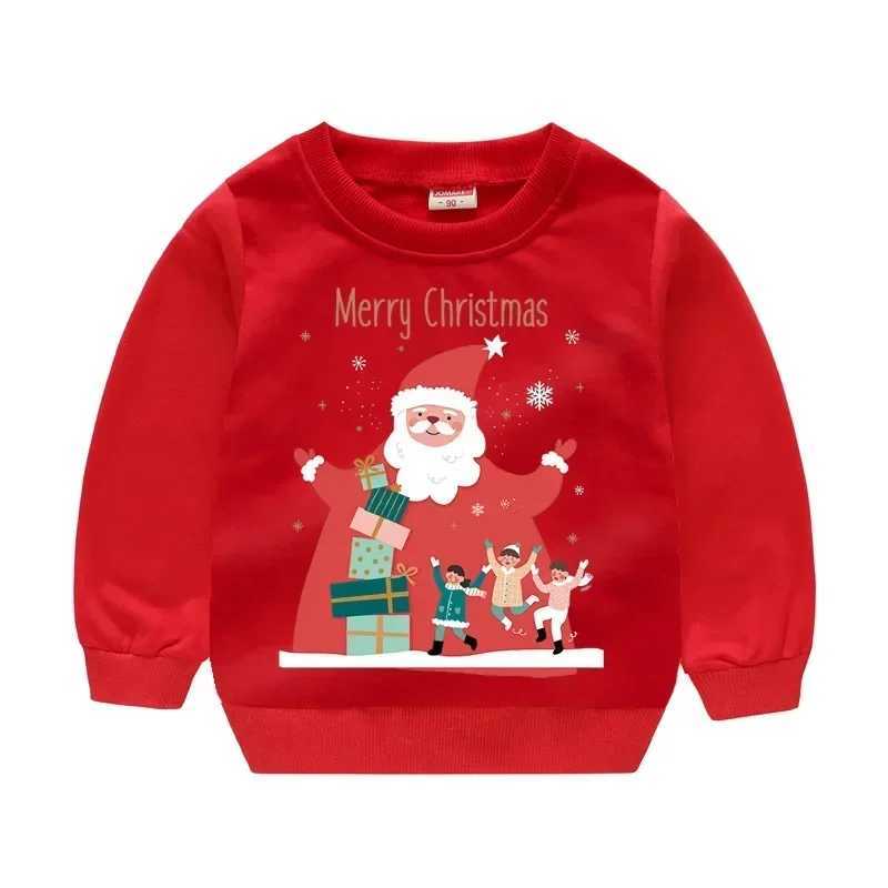 Christmas Childrens Holiday Clothing Hoodies Spring/Summer New Pullover Childrens Clothing Girls Boys Polo Boys W241223