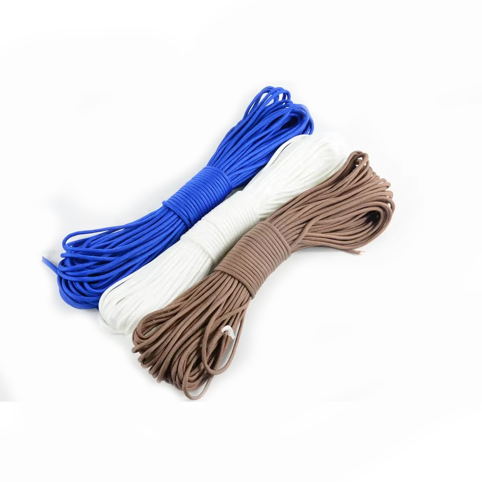 Outdoor 100ft 4mm 7 cores tactical polyester paracord 550 camping climbing rope