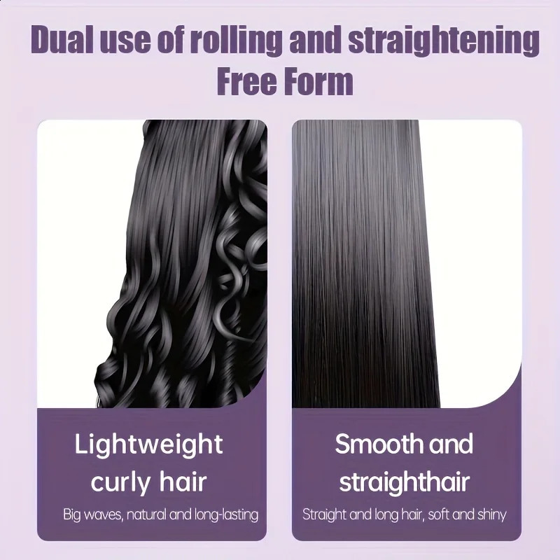 Flat Iron Hair Straightener 2 In 1 Professional Hair Straightener Hair Iron Curling Straightening Irons 241224