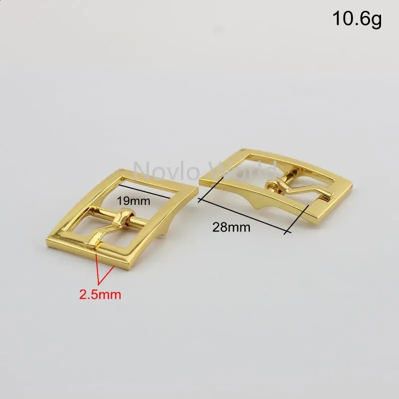 Nolvo World 5-20-100 pieces 4 colors 28 * 19mm bag shoelace strap adjustable battery buckle leather craftsmanship repair buckle 241223