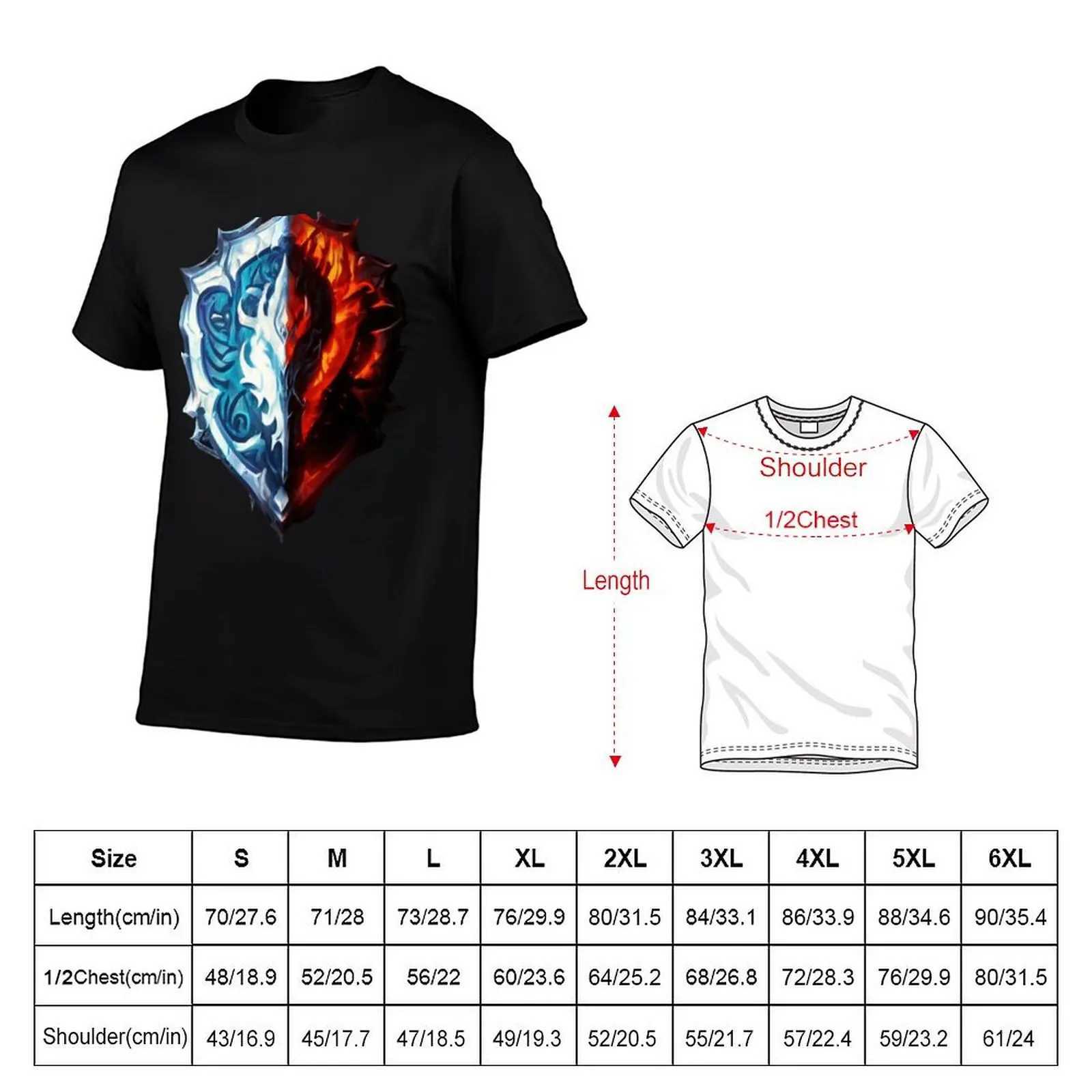 7622 United Alliance Horde in World of Warcraft - World of Warcraft - World of Warcraft T-shirt Quick Drying Anime T-shirt Mens Solid Color T-shirt W2