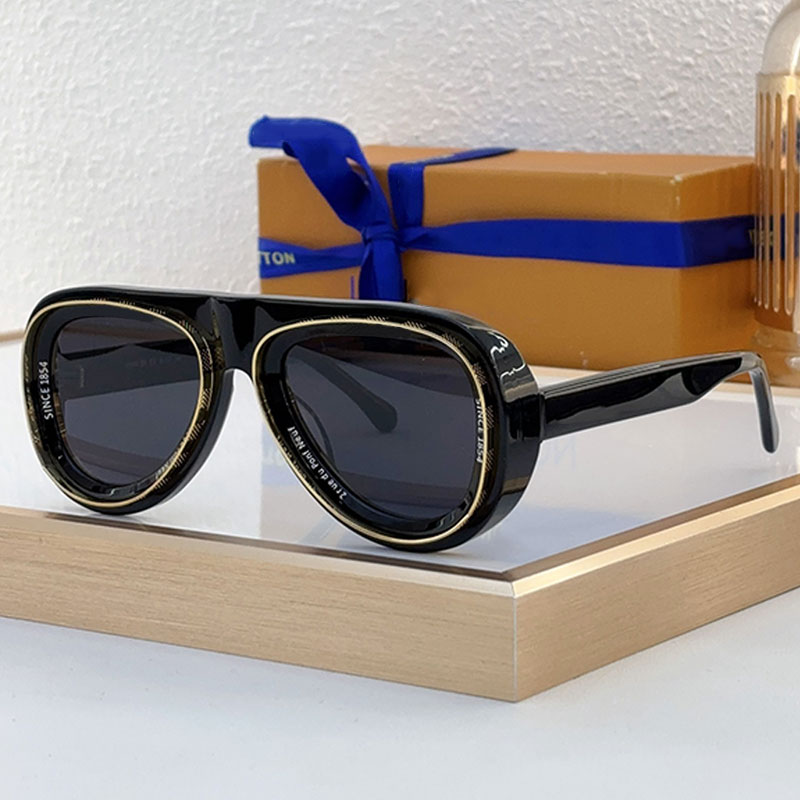 SUPER VISION PILOT Sunglasses Men Golden Metal Lines Set off Pilot Style Contour Designer New Fashion UV400 Protective Sunglasses Z2445