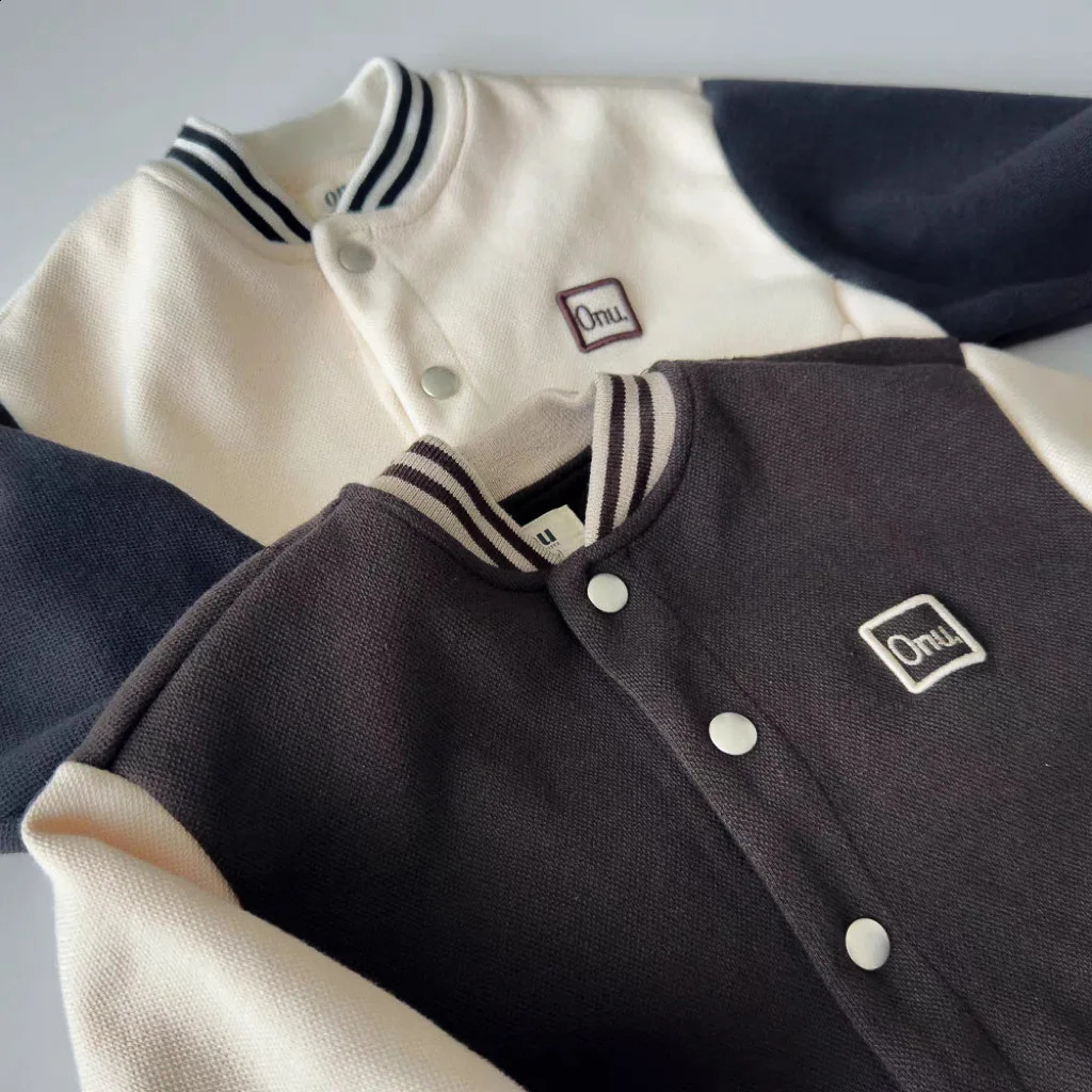 Autumn Baby Clothes Jackets For Infant Boy Girl Spliced Long Sleeves Baseball Jackets Winter Toddler Children Outerwear 0-3 Year 241223