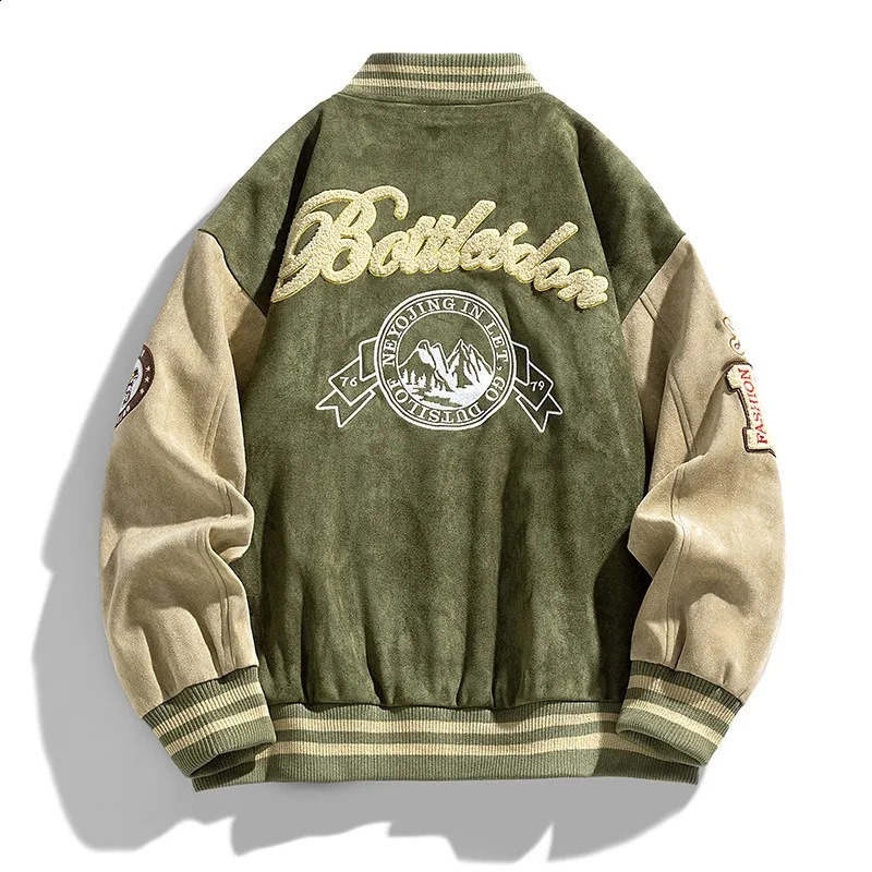 baseball jacket mens fashion ed Coats street bomber hiphop clothing top 250317