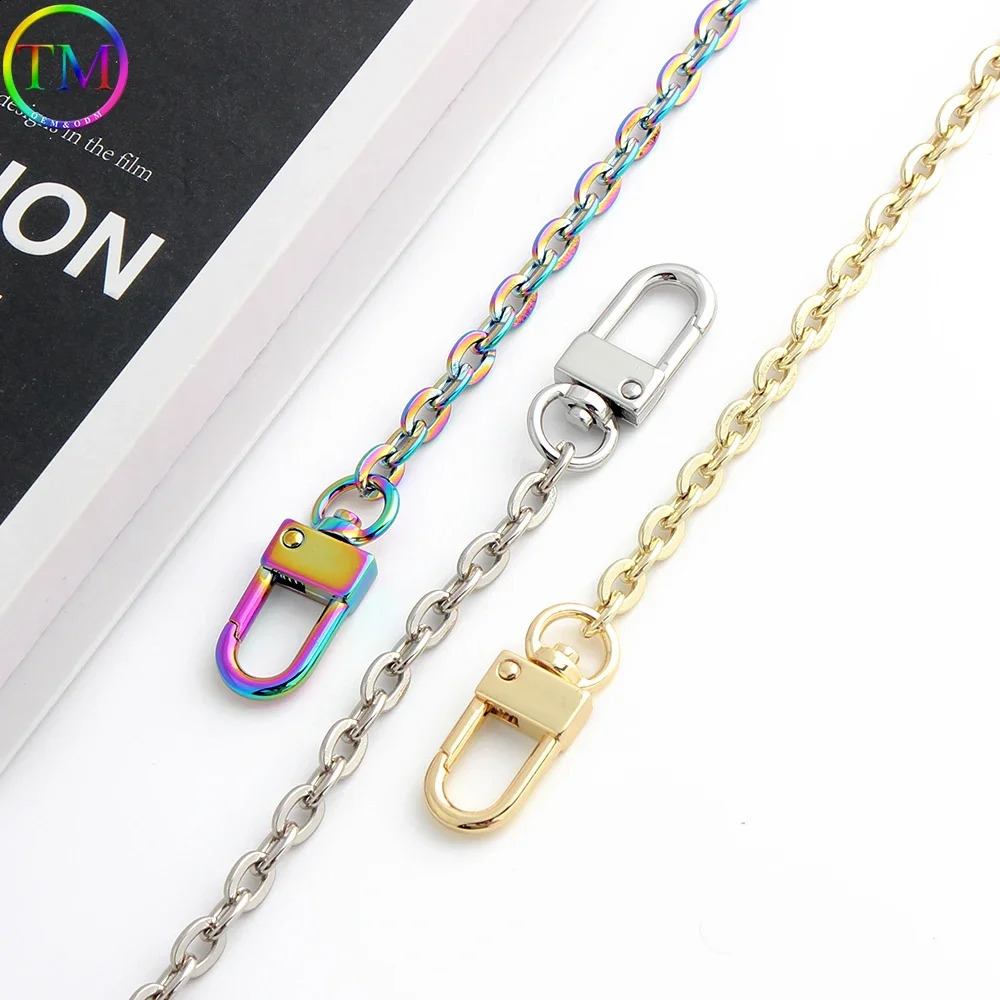 2-20pcs 60/100/120cm 6MM wide metal bag chain with iron chain womens bag cross body shoulder handle packaging chain accessories 241223