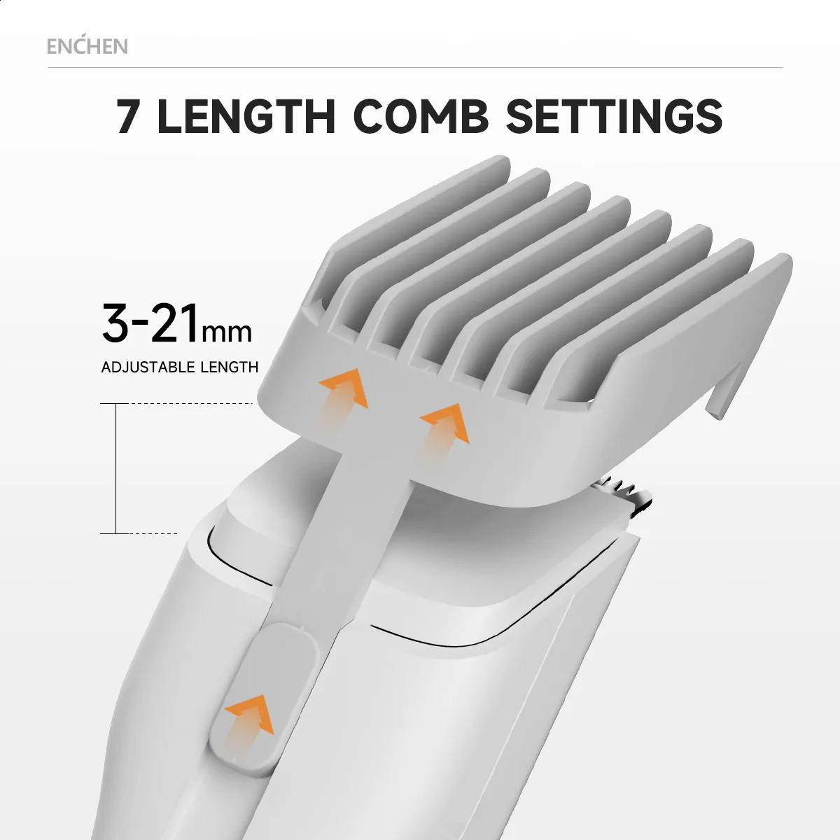 ENCHEN Hair Trimmer Hair Clipper Electric Hair Cutting Machine Professional Cordless Type-C Charging Ceramic Home Use - Boost 241224