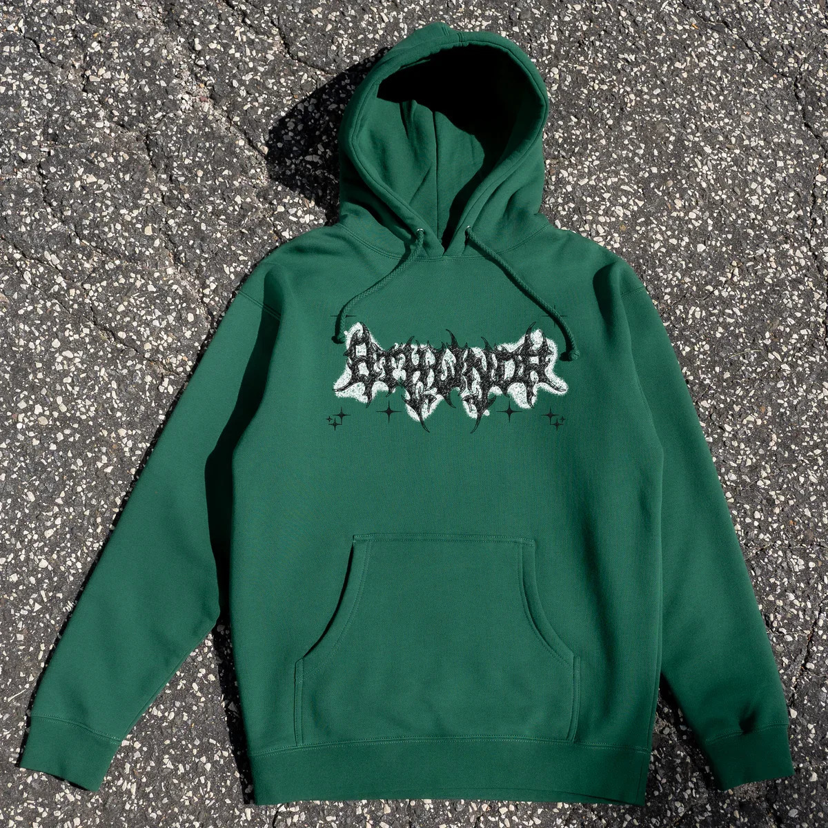 American Simple Goth Eyes Hand-painted Style Printed Green Hoodie Womens Spring Trend Y2K Hip-hop Street Sports Pullover 241224