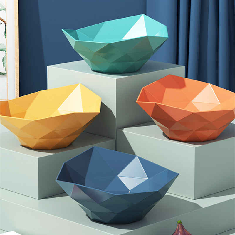 Elegant Fruit Tray - Perfect for Snacks & Parties PP Geometric Fruit Plate Small Size