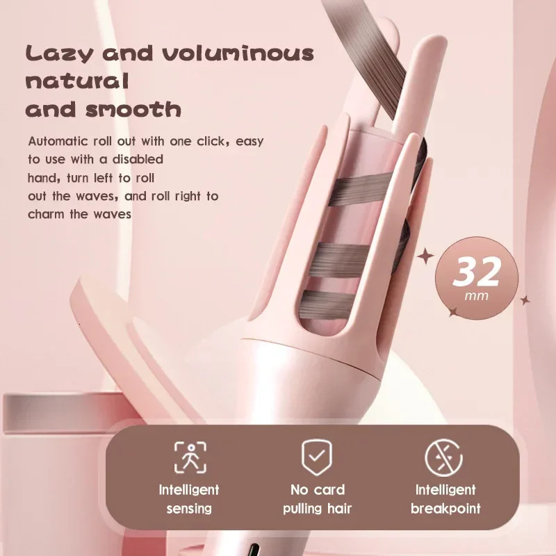 Automatic Hair Curler 32MM Auto Rotating Ceramic Hair Roller Professional Curling Iron Curling Wand Hair Waver 241225