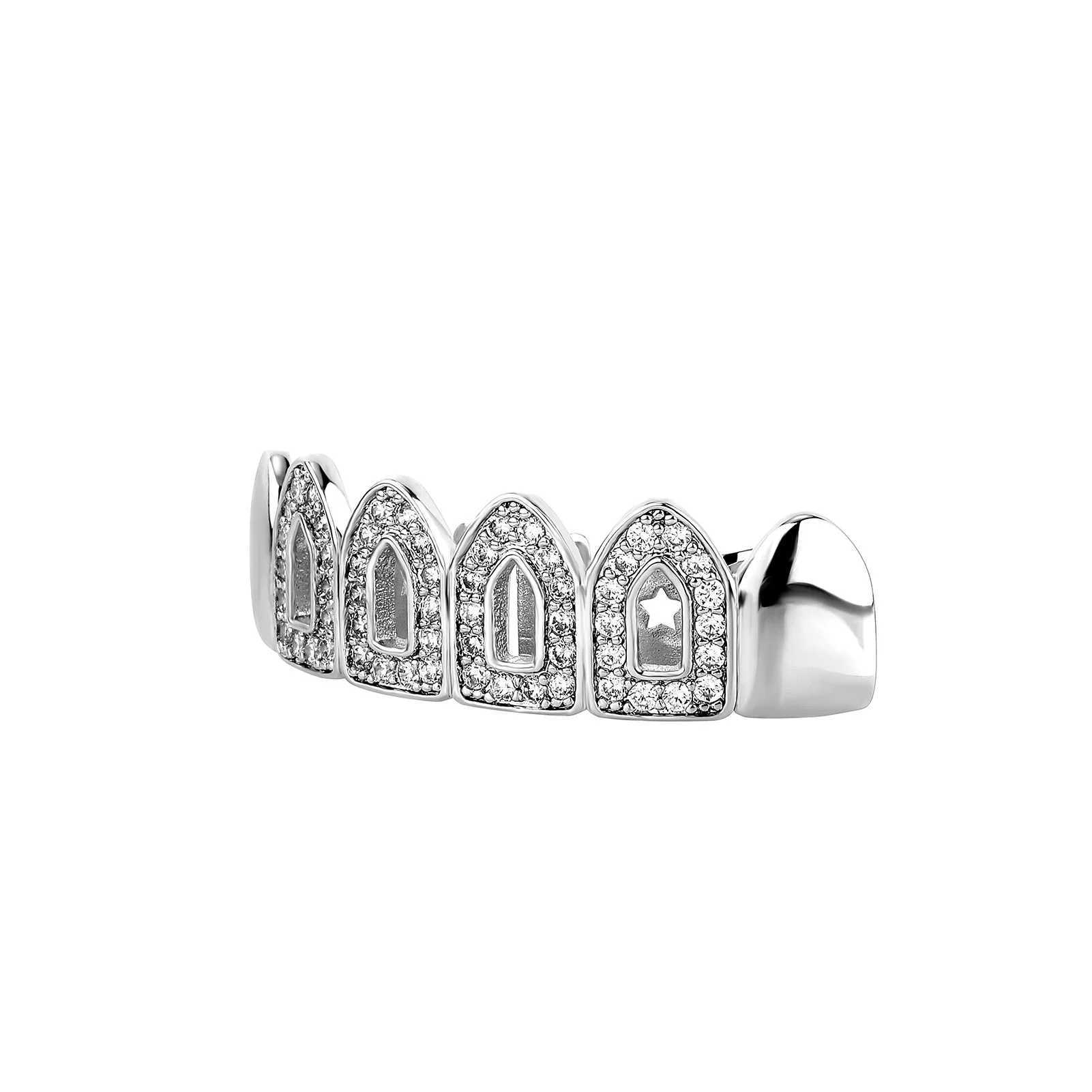 Hollow Heart Inside Teeth Grillz Top Bootom Dental Mouth Punk Teeth Cs Cosplay Party Tooth Rper Hip Hop Jewelry TG054XJ241225