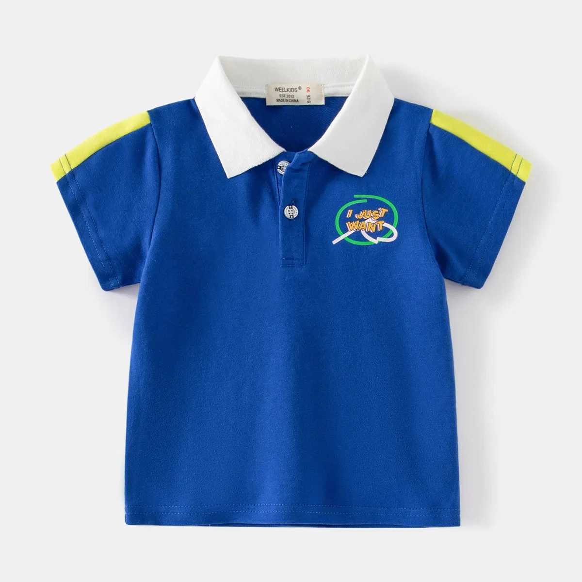 Boys Polo Shirt Short Sleeve Summer Cute Cotton Children Tops Wear Kids Tees Soft Boys Costumes 4-6YXJ241225