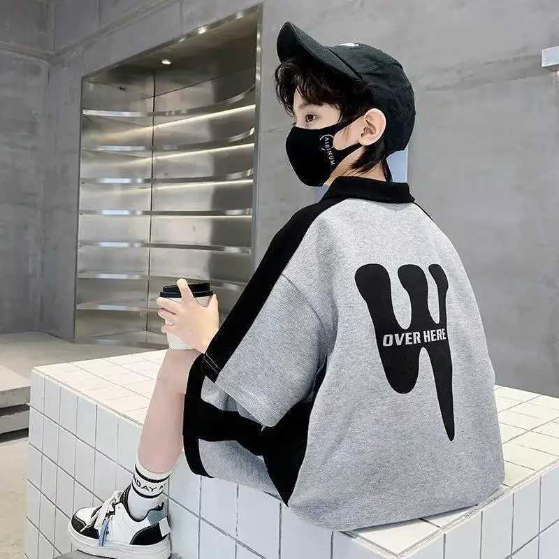 Clothing Sets Summer Teenage Boy Clothes Set Children Girls Letter Tshirt and Shorts 2pcs Suit Kid Short Sleeve Top Bottom Outfits TracksuitY2412256AD